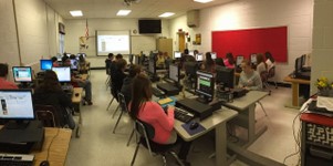 Students in a classroom